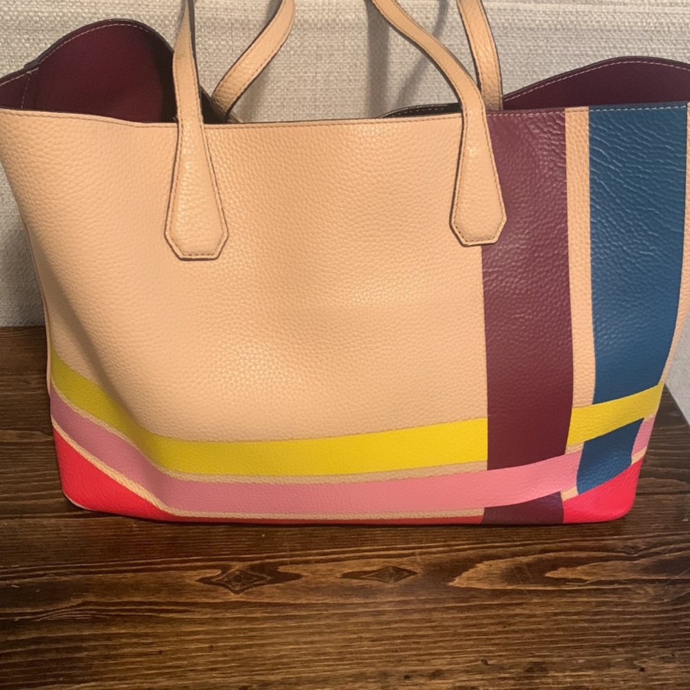 TORY BURCH color stripe tote - rare! Great condition! - Picture 11 of 16